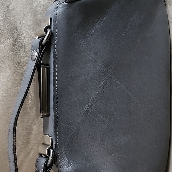 Patricia Nash Gray Floral Embossed Leather Crossbody - Picture 8 of 12